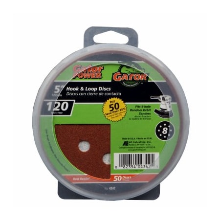 Gator Finishing 50PK58HoleHL120G Disc 4342